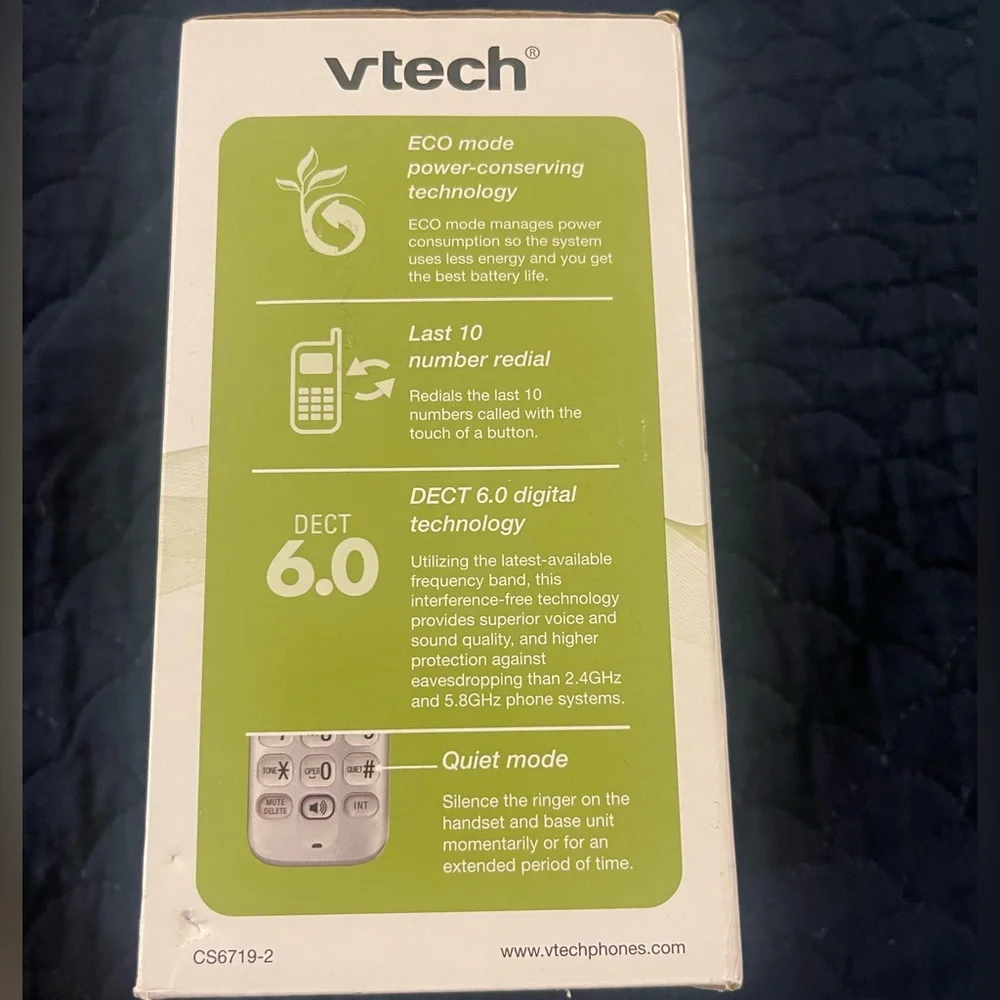 VTech CS6719-2 2-Handset Cordless Phone with Caller ID/Call Waiting, NEW.